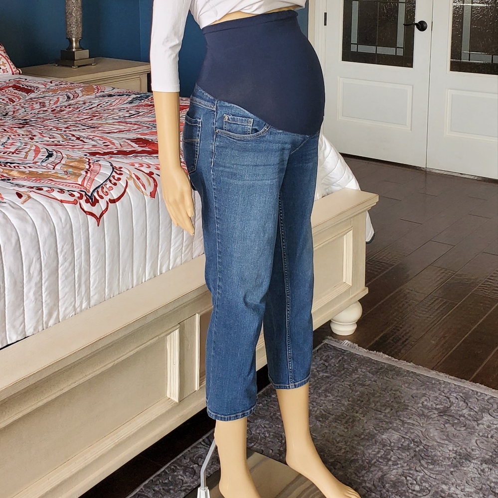 INDIGO BLUE MATERNITY CAPRIS SZ M